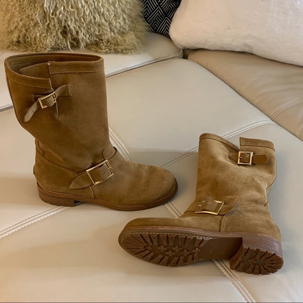 Jimmy Choo Suede Moto Boots - Picture 10 of 16